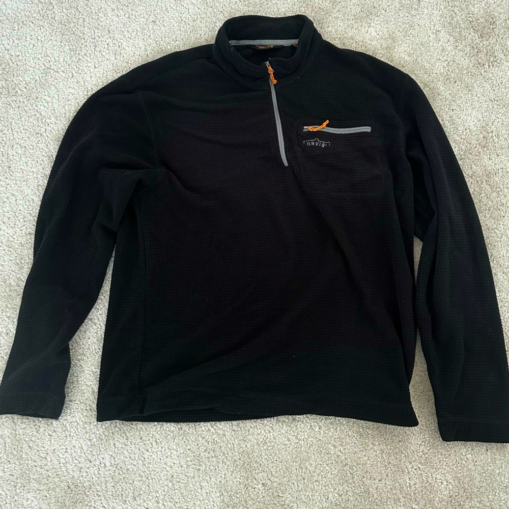 Orvis Trout Bum Microgrid Quarter-Zip Sweater